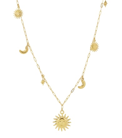 Sun Moon Star long Necklace h5 