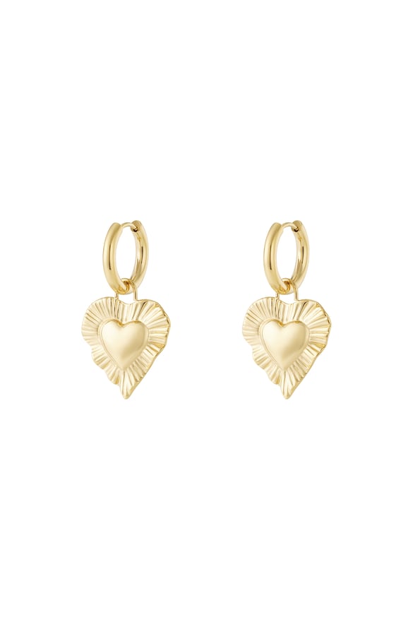 Pendientes de corazón radiante