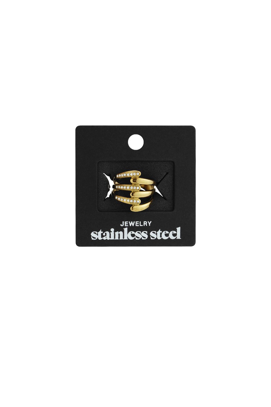Roestvrijstalen statement ringen, casual, dagelijks, eenvoudig, serie, damessieraden Afbeelding3