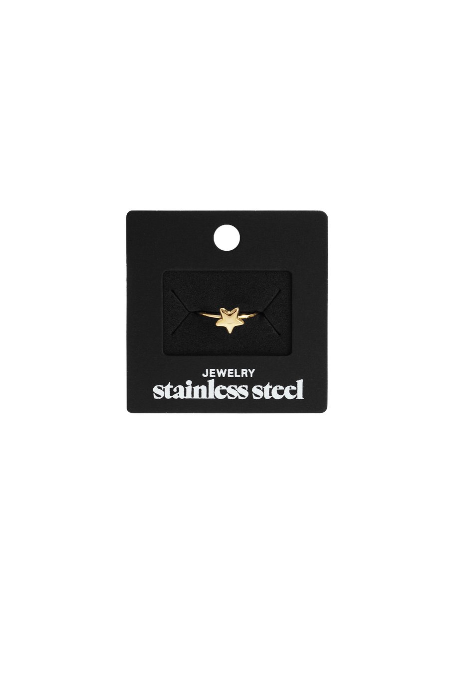 Anelli minimalisti in acciaio inossidabile, serie Star Casual Daily Simple, gioielli da donna Immagine3