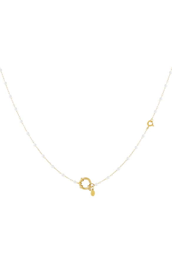 Lock with pearls necklace