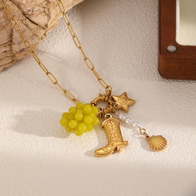 1 Piece Sweet Fruit Stainless Steel Women's Pendant Necklaces h5 Picture4