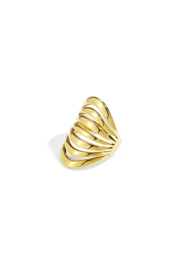 Stainless Steel Statement Rings lines Casual Daily Simple Series Women's jewelry