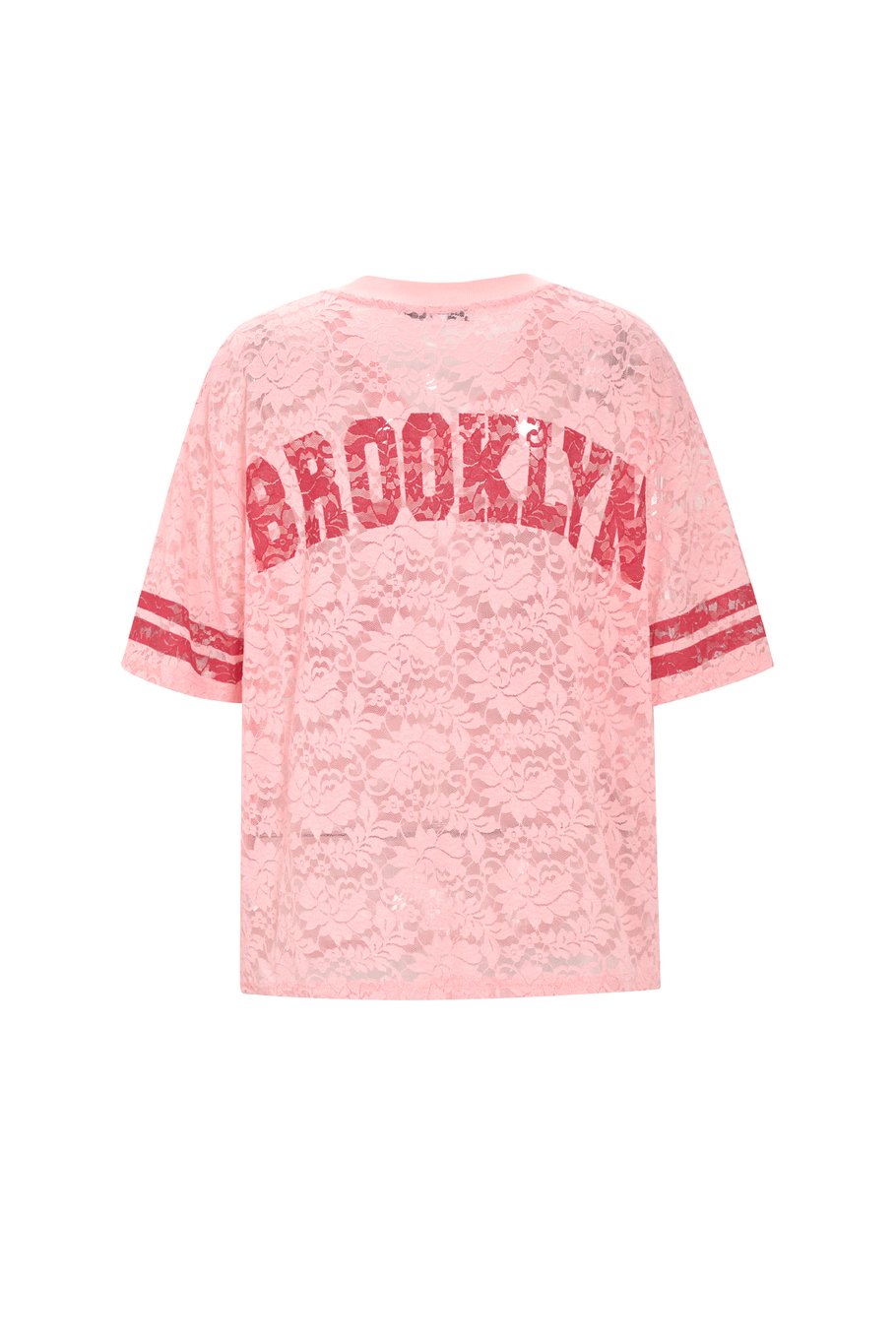 T-shirt américain en dentelle à col en V Image3