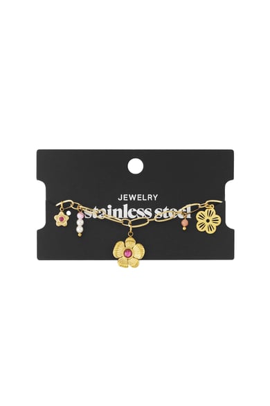 Pulsera con dije de flores h5 Imagen4