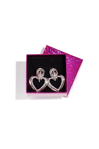 Boucles d&#39;oreilles pendantes en fer, cœur, élégantes, série de Noël luxueuse, bijoux pour femmes h5 Image2
