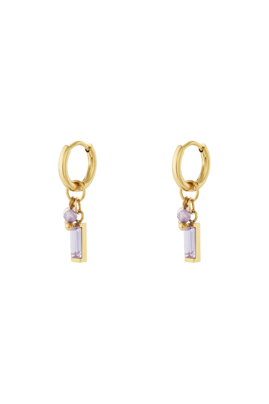 Boucles d&#39;oreilles pendantes en acier inoxydable, style géométrique, décontracté, quotidien Image2