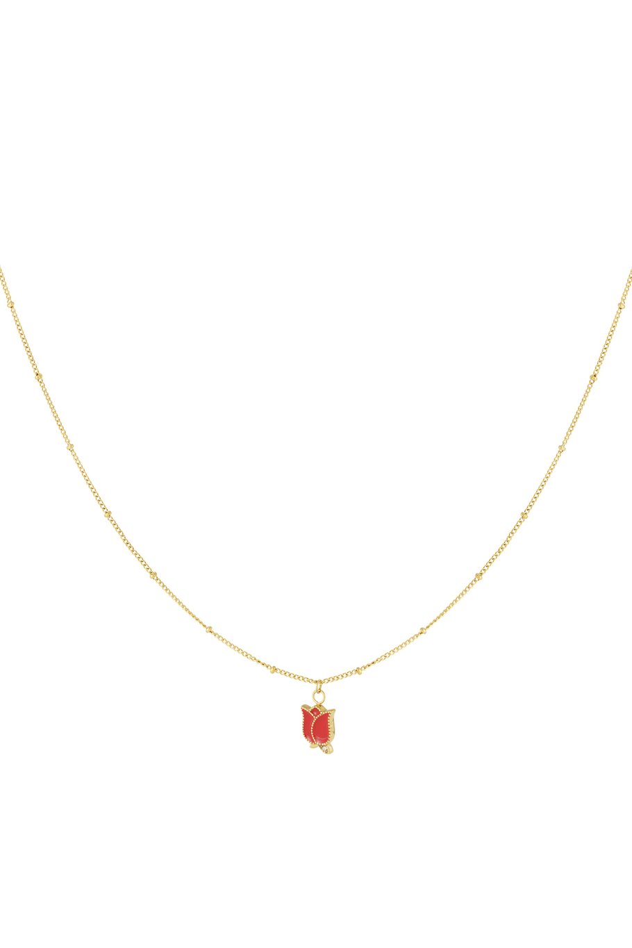 Edelstahl Anhänger Halsketten Blume Casual Täglich Einfache Serie Damen Schmuck 