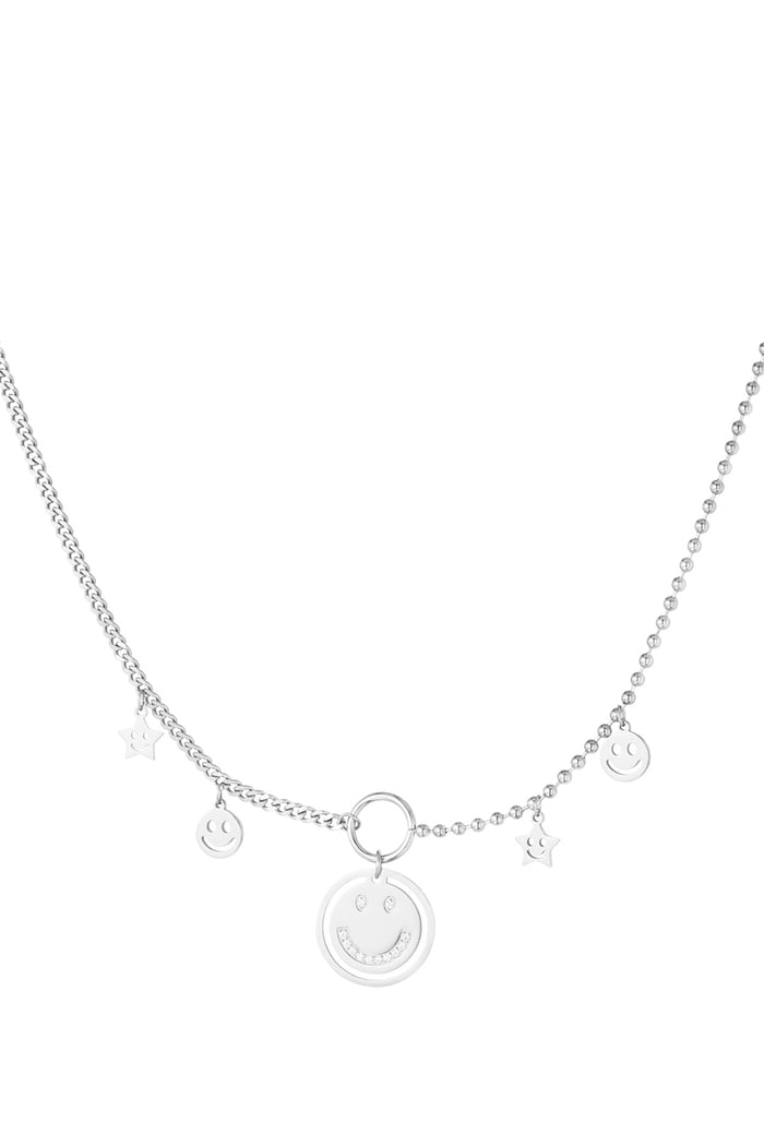 Light up the day necklace - Silver Color color 