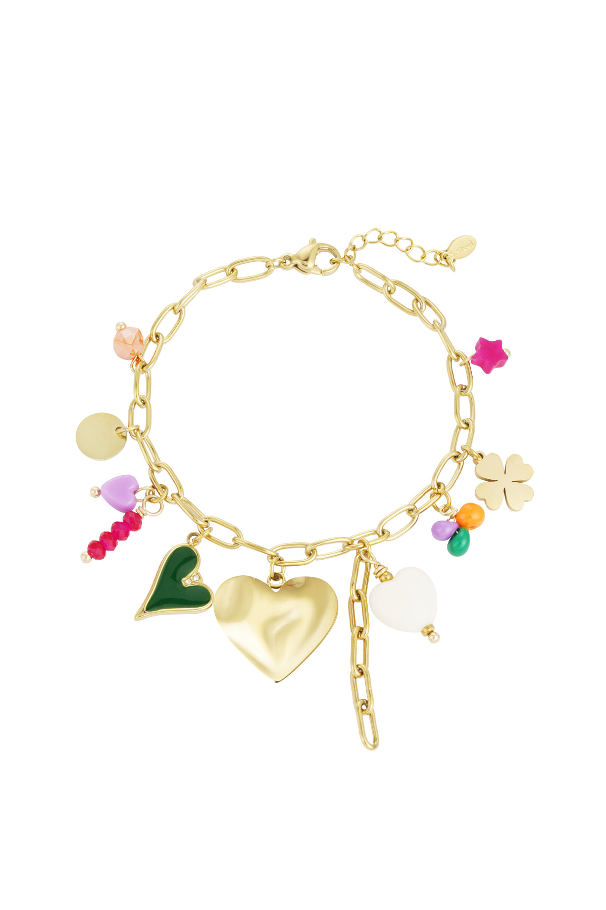 Charm bracelet fallin' in love - Gold color 