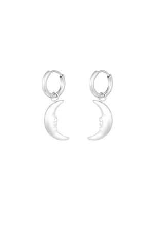 Moonlight earrings - Silver Color color h5 