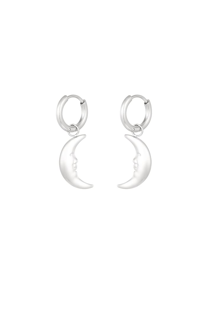 Moonlight earrings - Silver Color color 