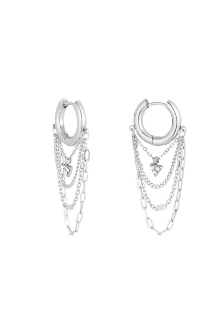 Dainty dreamers earrings - Silver Color color