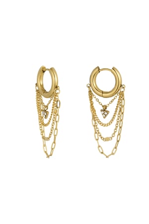 Dainty dreamers earrings - Gold color h5 