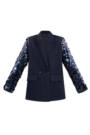 Sequin statement blazer - blue h5 