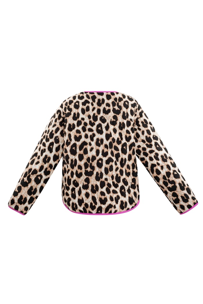 Jacket with leopard print - pink Picture6