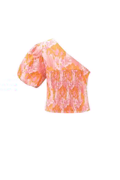 Top a maniche corte Stampa floreale Elegante Primavera/Estate h5 Immagine3