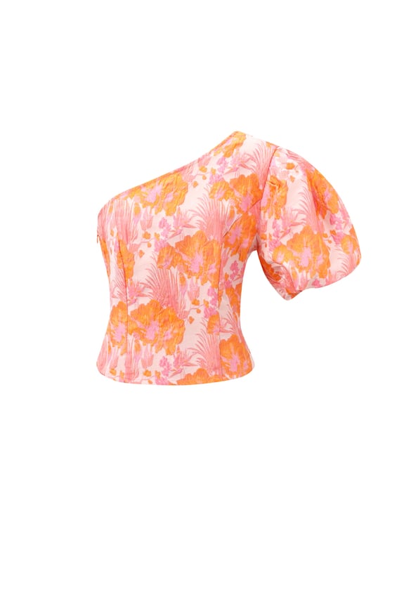 Kurzarmshirts Blumendruck Elegant Frühling/Sommer