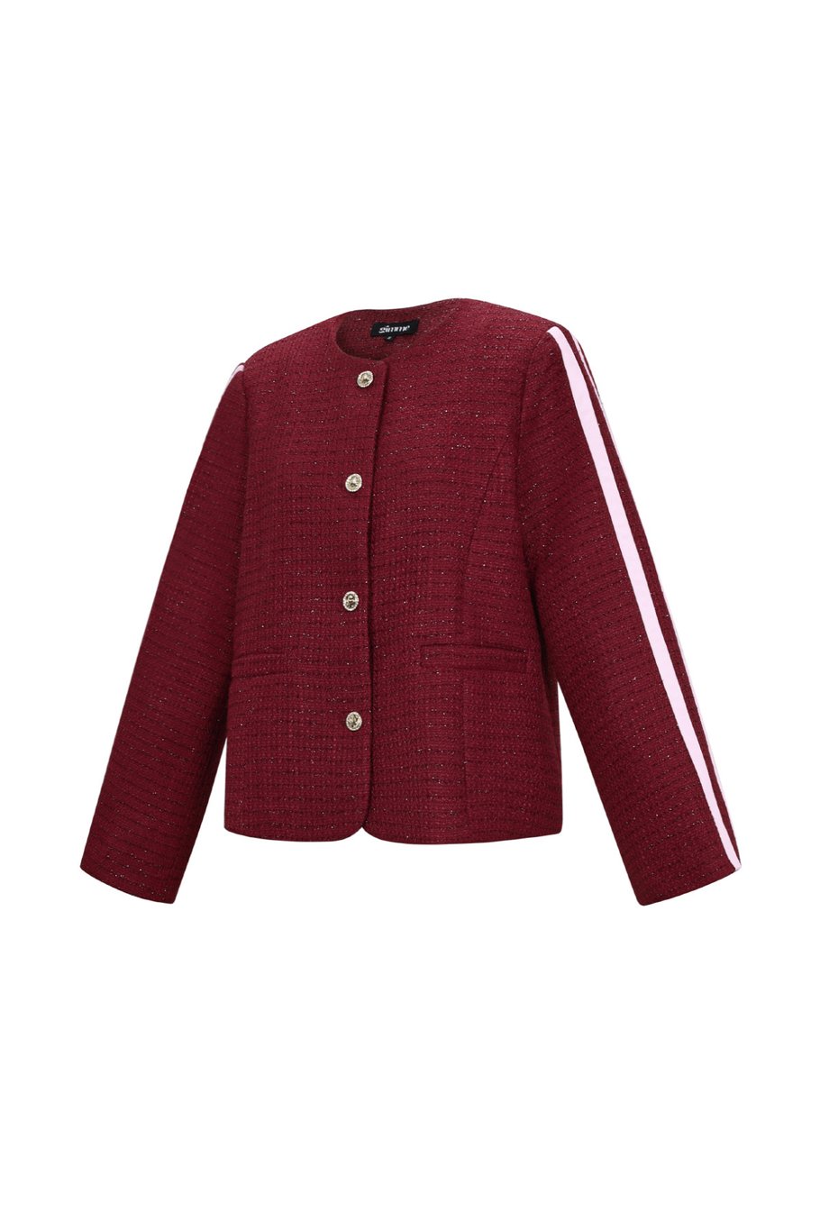 Polyester fiber (polyester) Jackets & Coats Plaid Elegant Fall/Winter Clothes h5Picture2