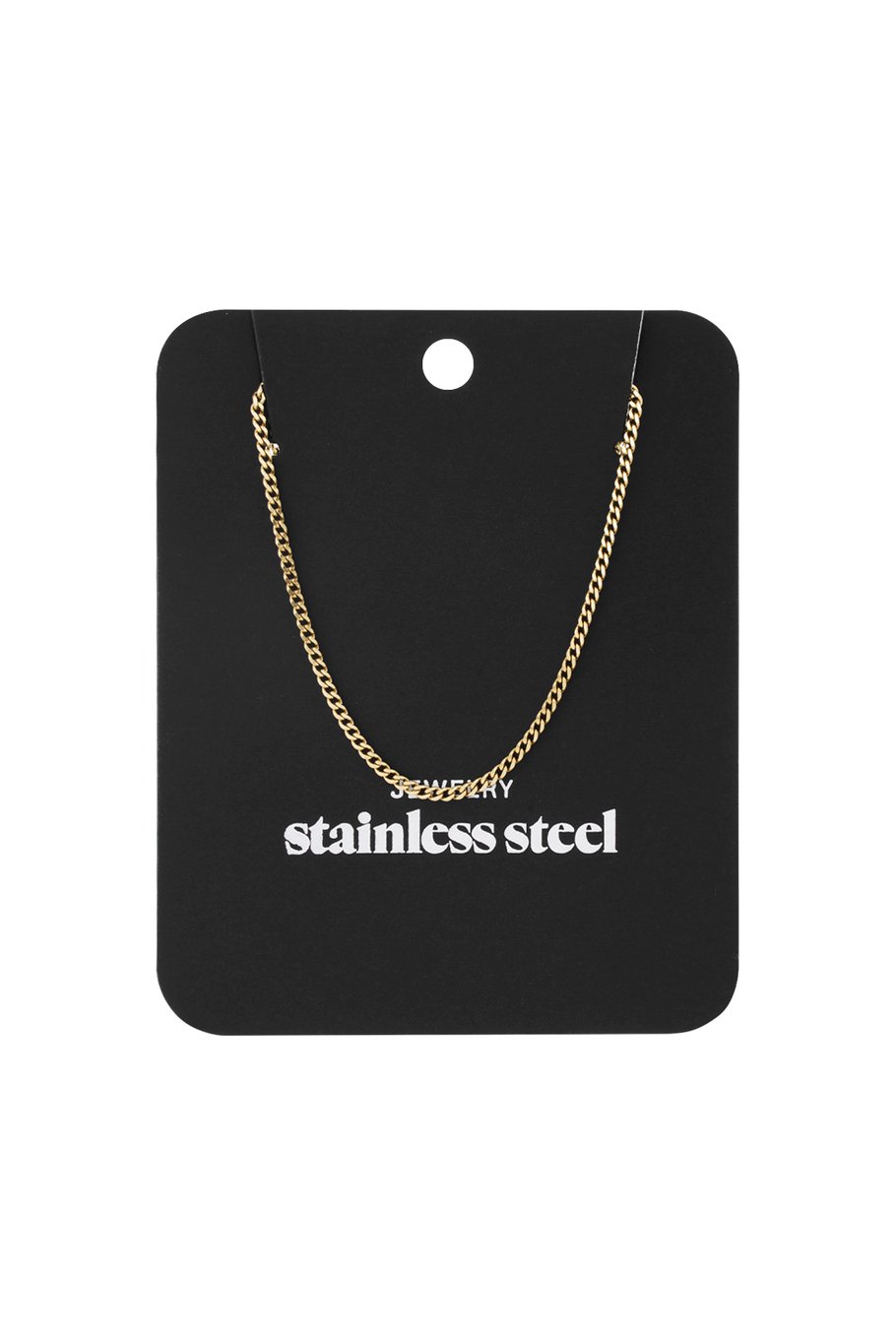 Halskette Tiny Plain Chains Goldfarbe Edelstahl h5Bild2