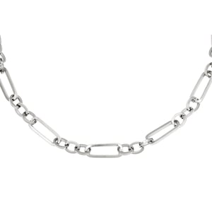 Collier Funky Chain en acier inoxydable couleur argent  h5 