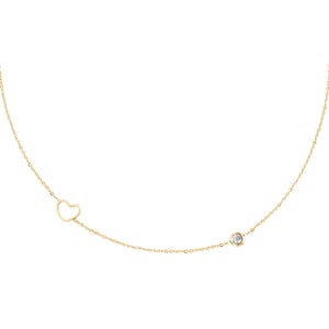 Birthstone necklace January Gold color h5 