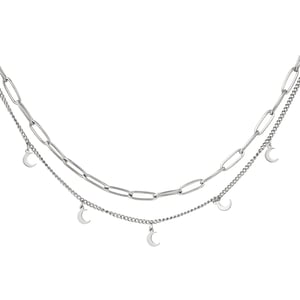 Collana Catena Luna Colore Argento h5 