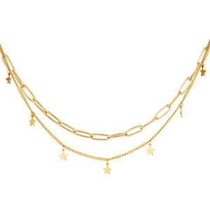 Collana Catena Stella Colore oro h5 