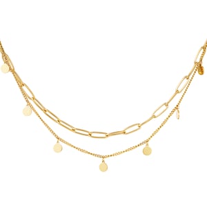 Collana Catena Cerchio Colore oro h5 