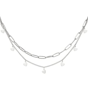 Necklace Chain My Heart Silver color h5 