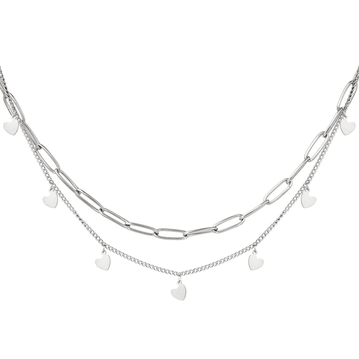 Necklace Chain My Heart Silver color 