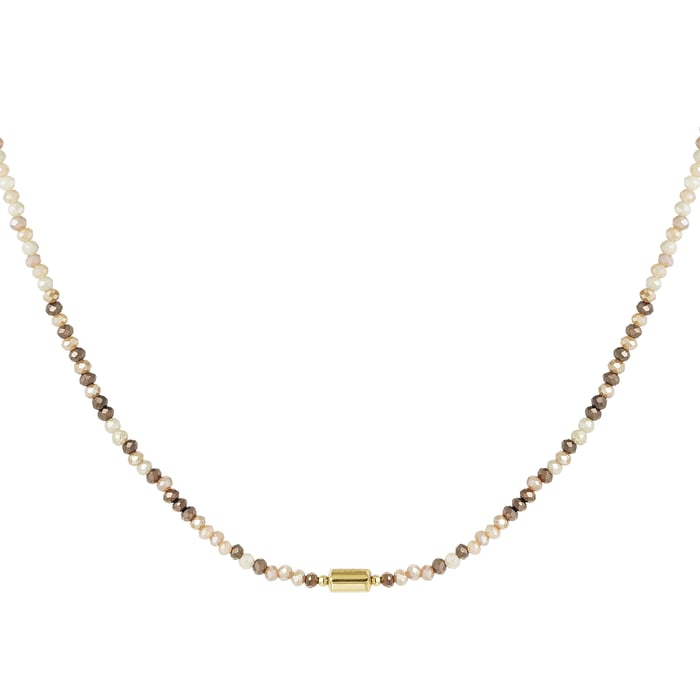 Collana mini perle Beige Cristallo 