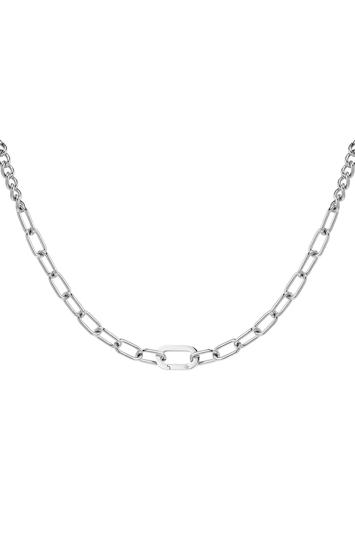 Chunky necklace - Silver Color Stainless Steel 