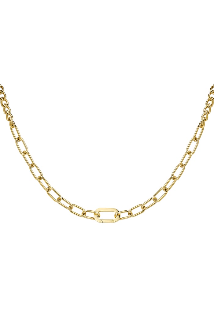 Chunky necklace - Gold Color Stainless Steel 