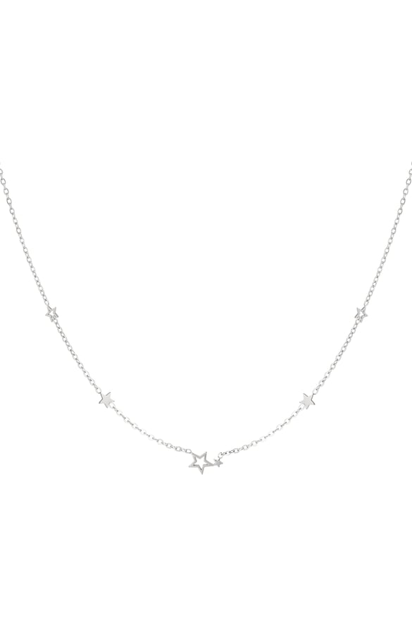 Collana stelle in acciaio inossidabile - argento Silver Color Stainless Steel 2