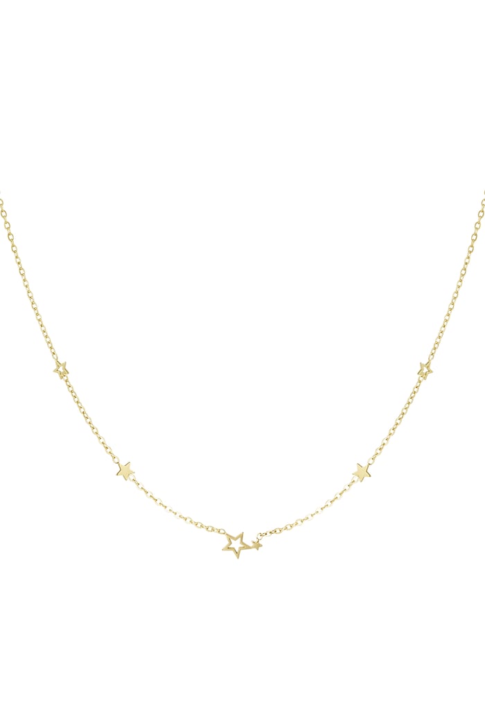 Necklace stainless steel stars - Gold color 