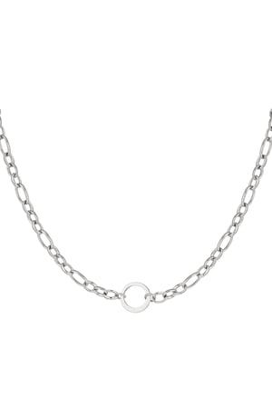 Link chain round - silver color Stainless Steel h5 