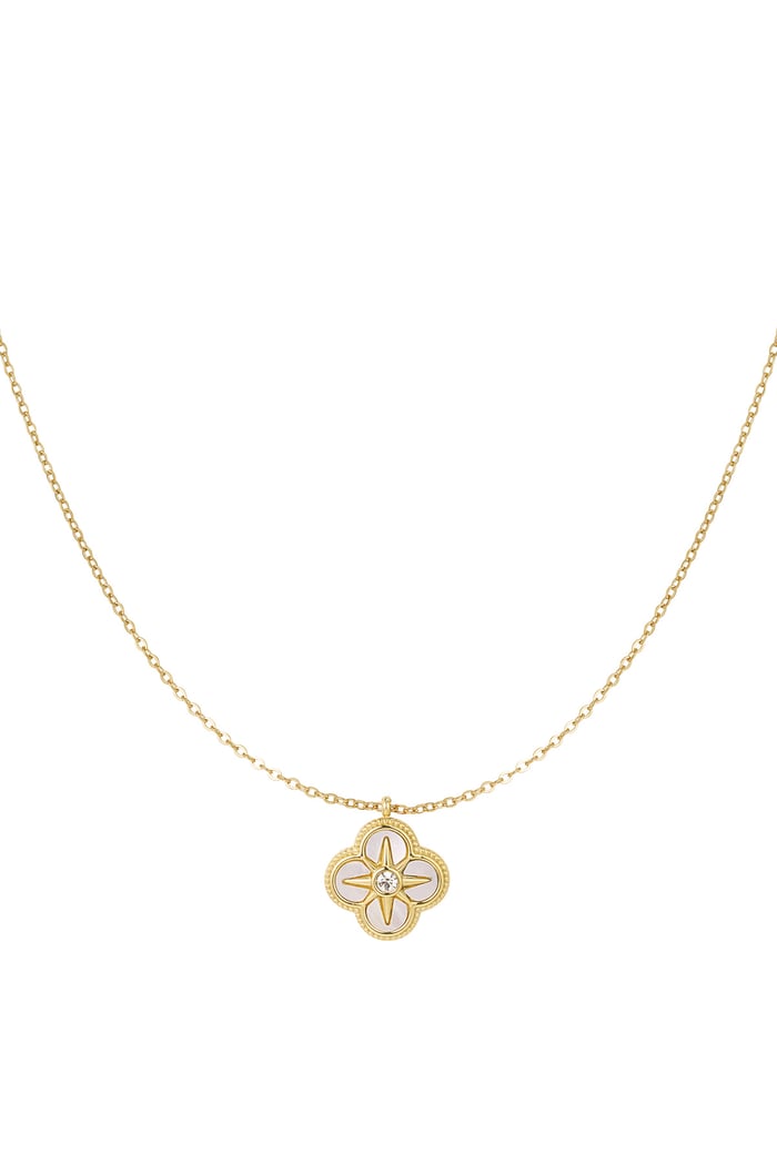 Necklace with flower and star - Gold color 