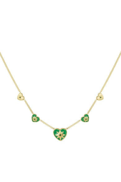 necklace 5 hearts white h5 