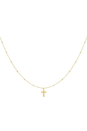 Necklace cross - Gold Color Stainless Steel h5 