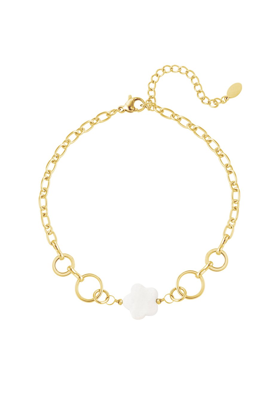 enkelband ringen met bloem