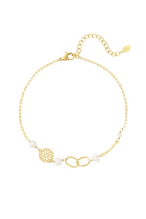 Anklet with charms - Gold color h5 