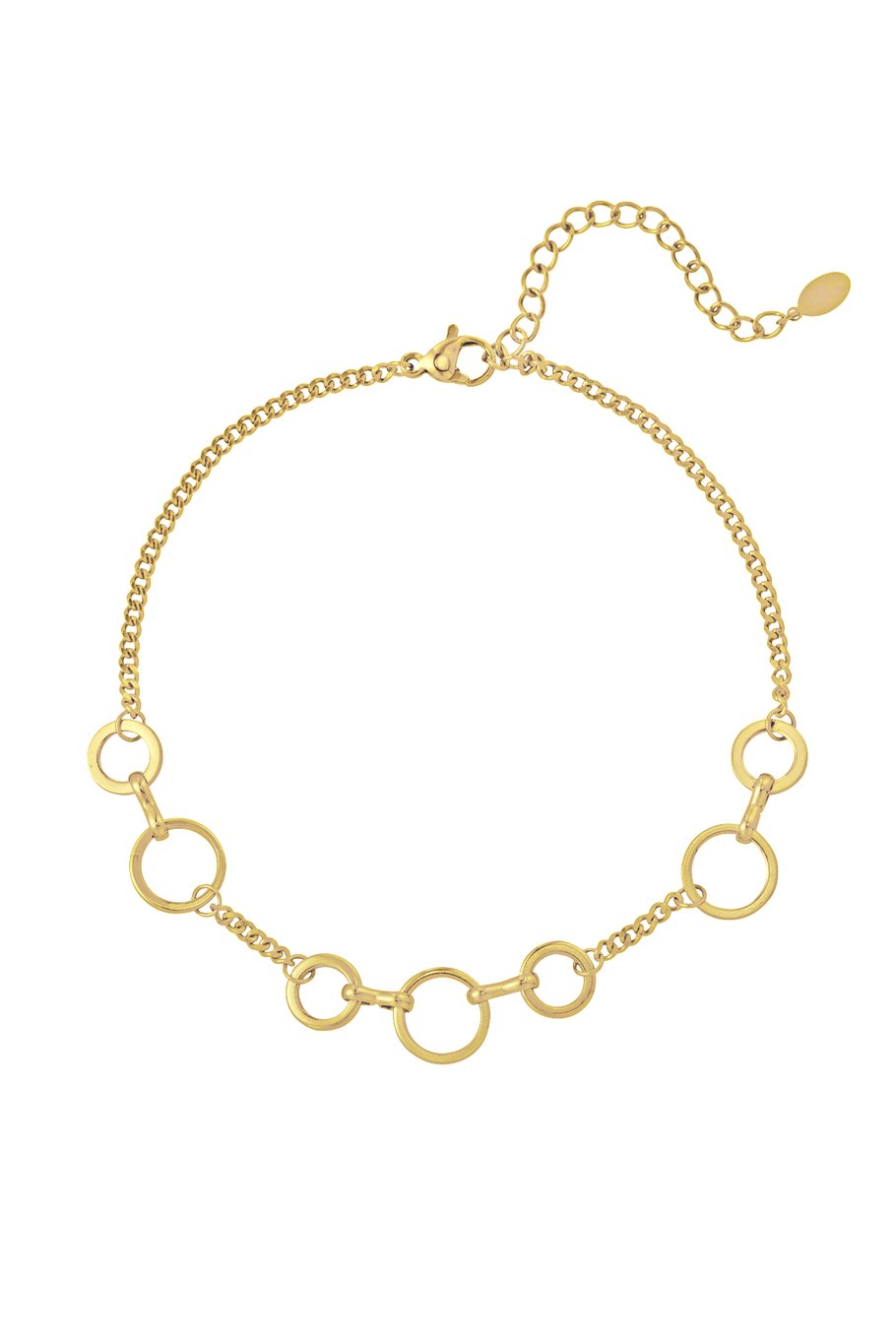 Anklet circles - Silver Color color