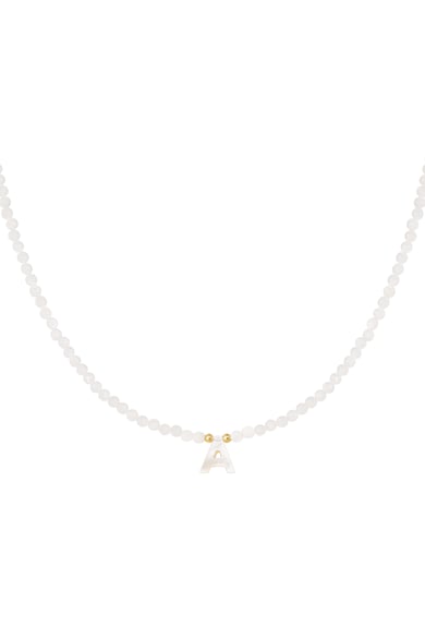 Collier lettre A coquillage - Couleur or h5 Image2