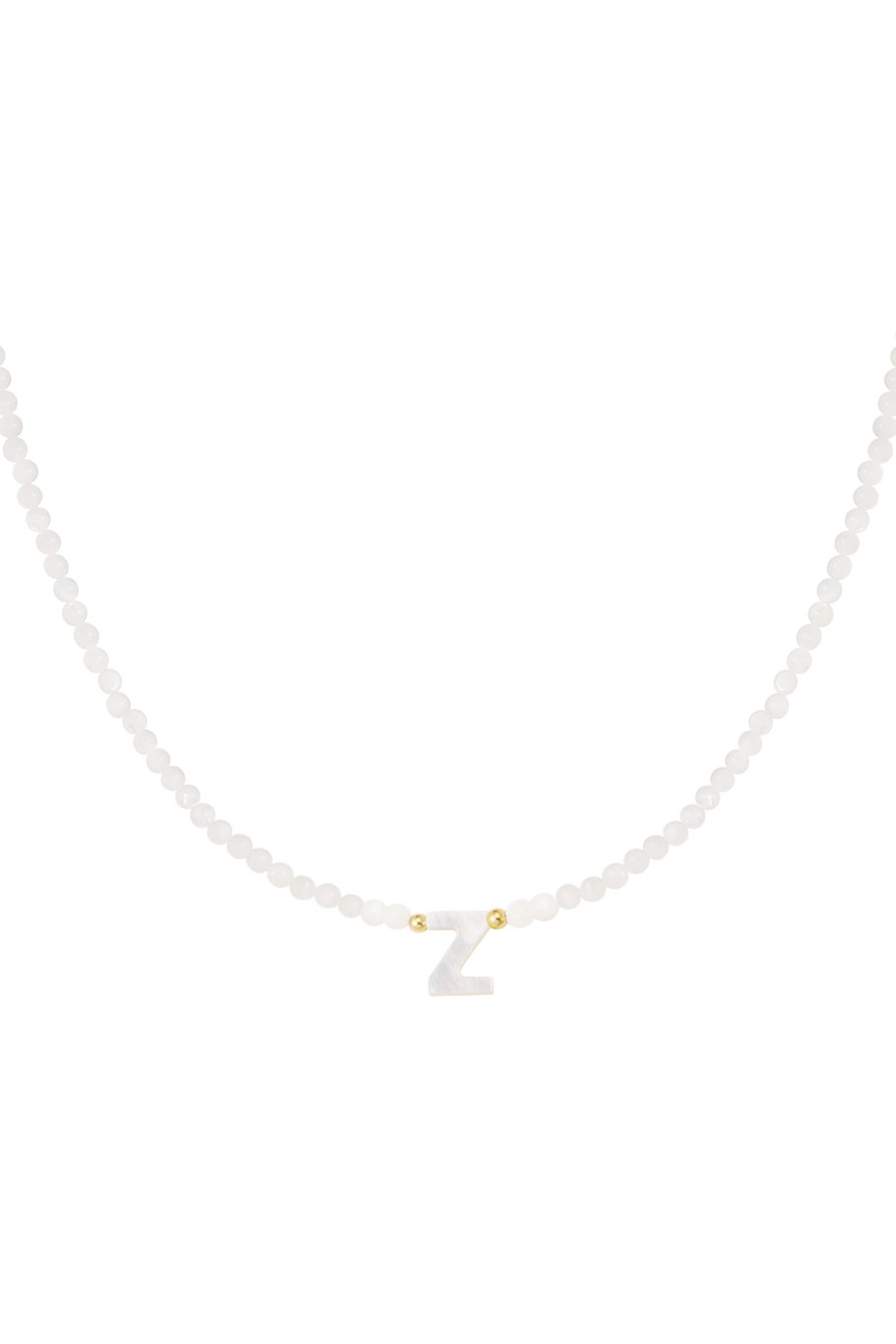 necklace letter a shell