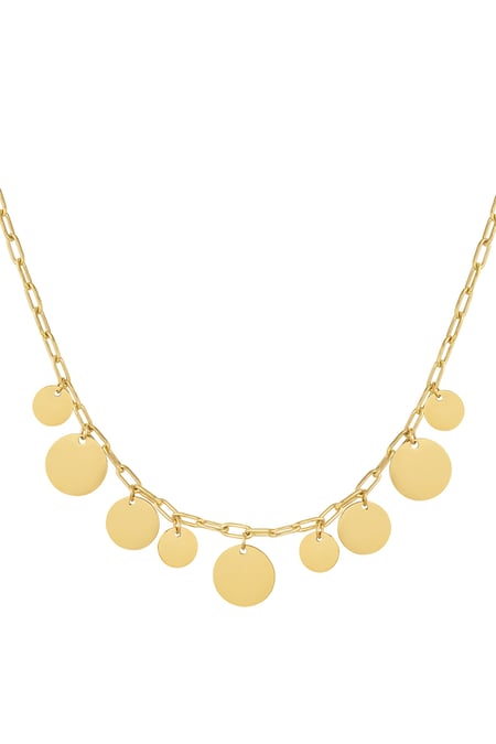 Link chain with circles - Gold color 2