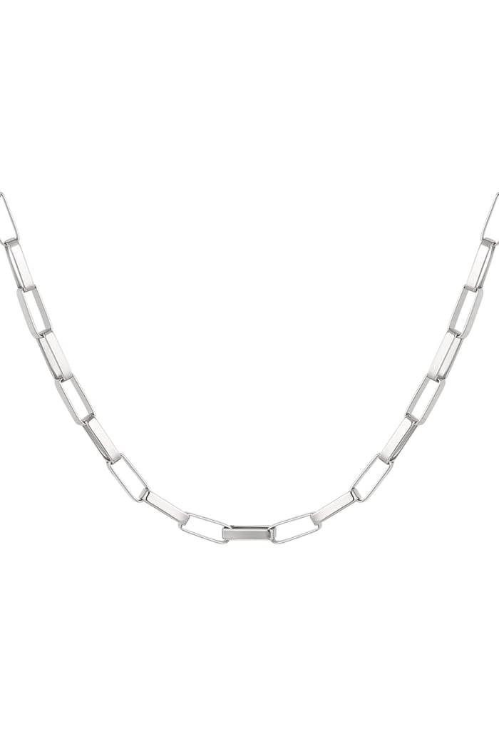 Link chain elongated links - Silver Color color 