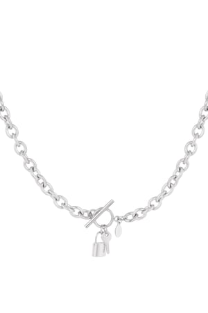 Chain links with charms - Silver Color color h5 