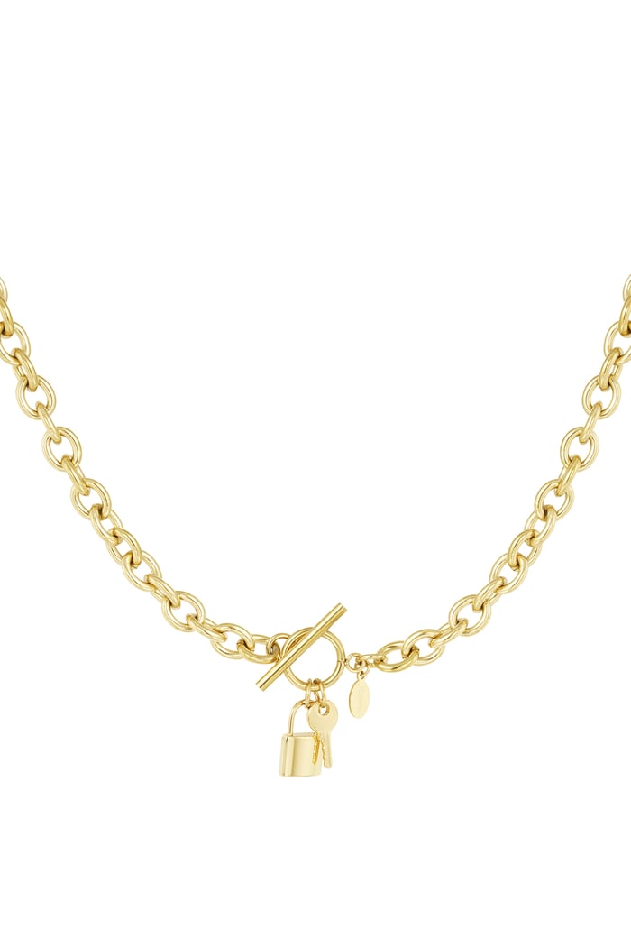 Chain links with charms - Gold color 