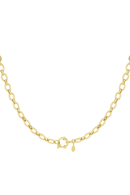 Necklace round links - Gold color